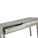 48" Silver Mirrored Glass Console Table - Homeroots