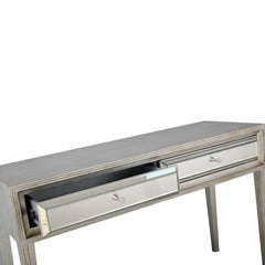48" Silver Mirrored Glass Console Table - Homeroots