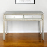 48" Silver Mirrored Glass Console Table - Homeroots