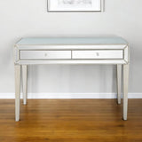 48" Silver Mirrored Glass Console Table - Homeroots