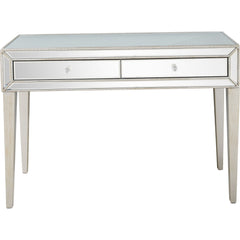 48" Silver Mirrored Glass Console Table - Homeroots