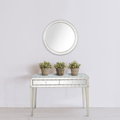 48" Silver Mirrored Glass Console Table - Homeroots