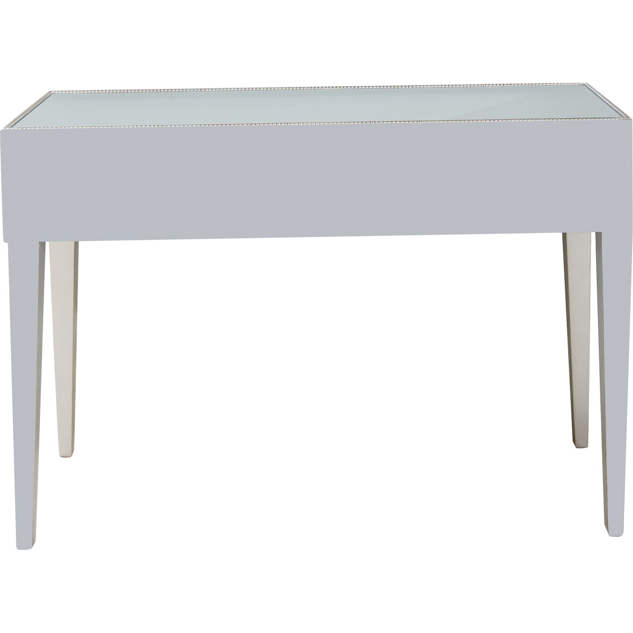 48" Silver Mirrored Glass Console Table - Homeroots