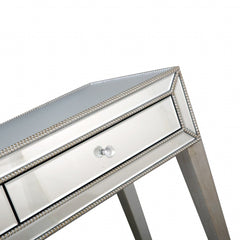 48" Silver Mirrored Glass Console Table - Homeroots