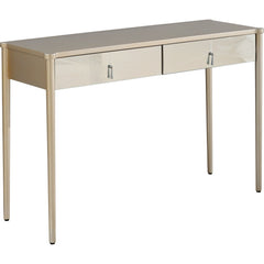 48" Champagne Mirrored Glass Console Table - Homeroots