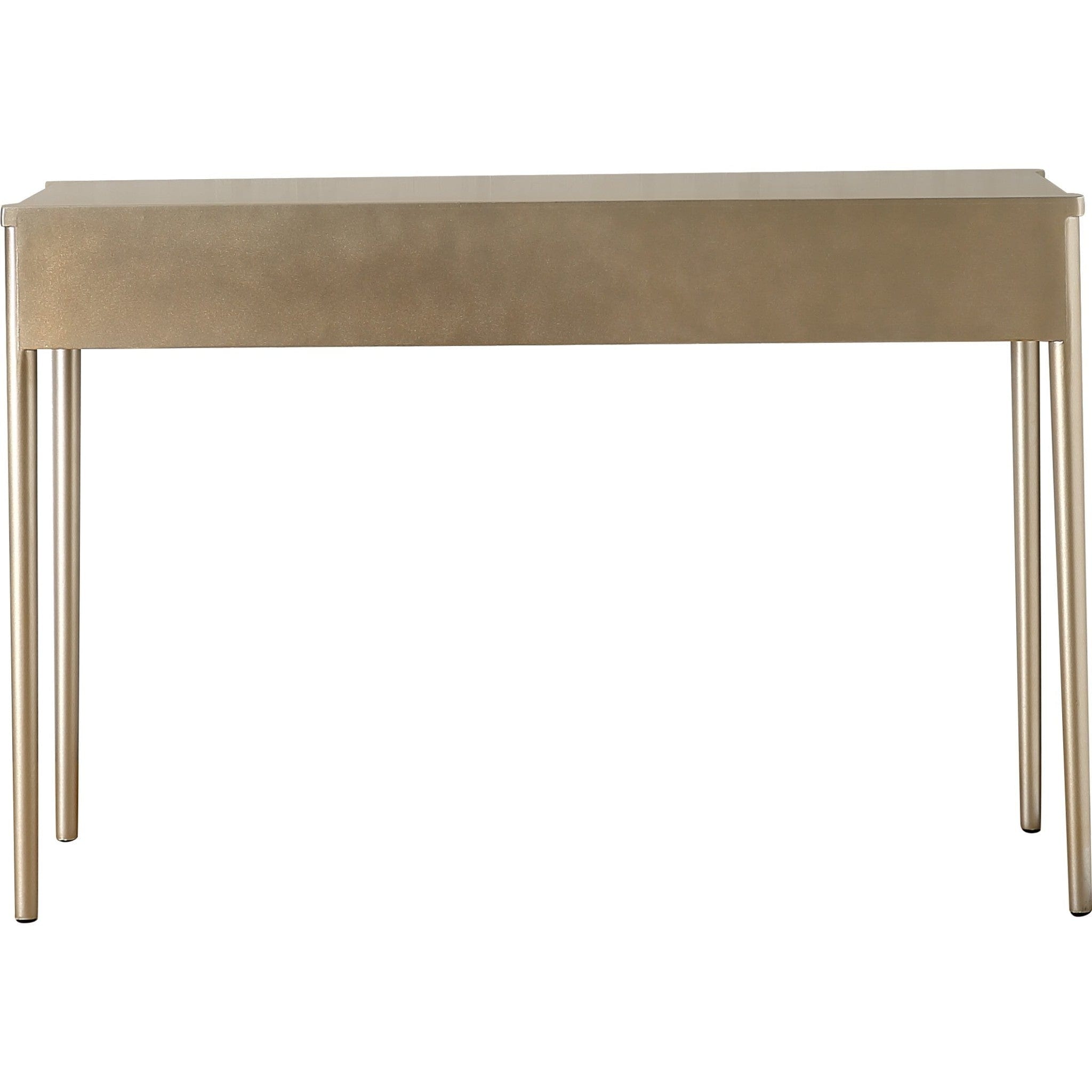 48" Champagne Mirrored Glass Console Table - Homeroots