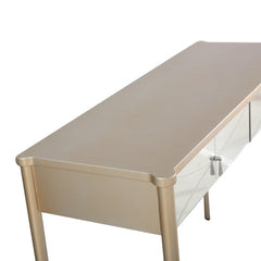 48" Champagne Mirrored Glass Console Table - Homeroots