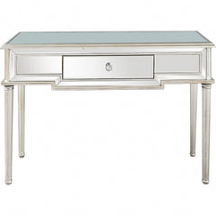 Silver Leaf Antiqued Console Table - Homeroots