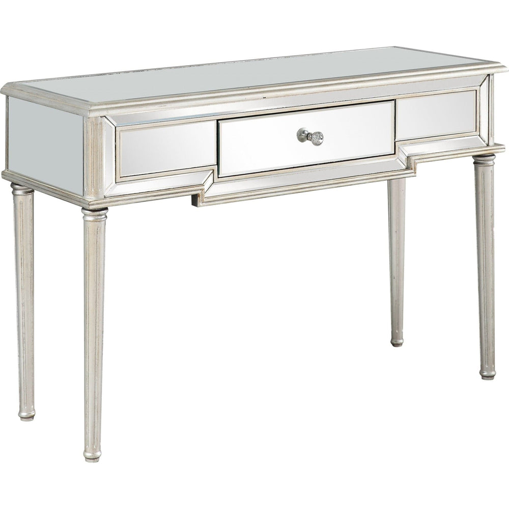 Silver Leaf Antiqued Console Table - Homeroots