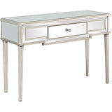 Silver Leaf Antiqued Console Table - Homeroots