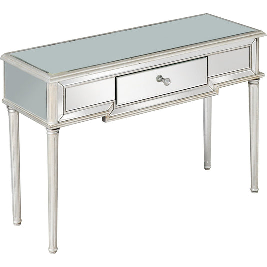 Silver Leaf Antiqued Console Table - Homeroots