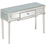 Silver Leaf Antiqued Console Table - Homeroots