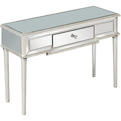 Silver Leaf Antiqued Console Table - Homeroots