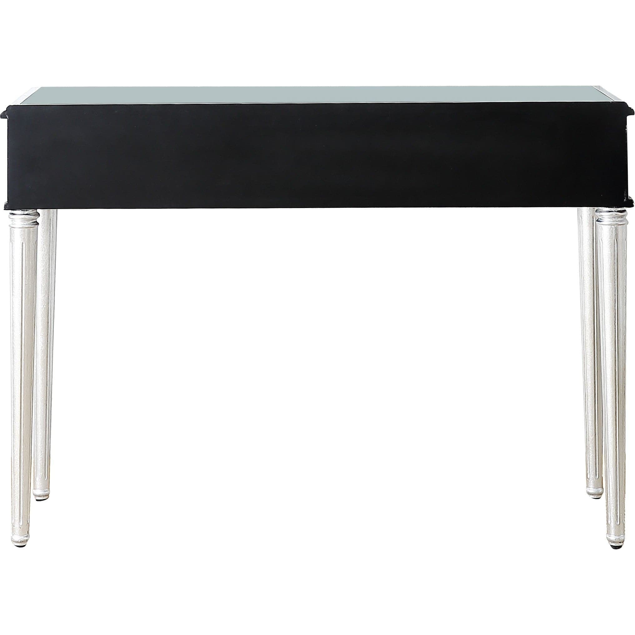 Silver Leaf Antiqued Console Table - Homeroots