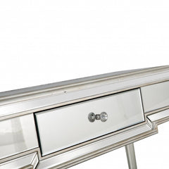 Silver Leaf Antiqued Console Table - Homeroots