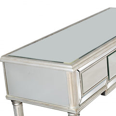 Silver Leaf Antiqued Console Table - Homeroots