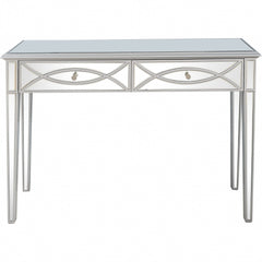 Silver Glass Mirror Console Table - Homeroots