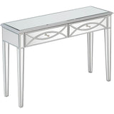 Silver Glass Mirror Console Table - Homeroots