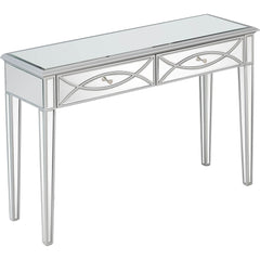 Silver Glass Mirror Console Table - Homeroots