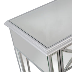 Silver Glass Mirror Console Table - Homeroots