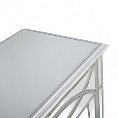 Silver Glass Mirror Console Table - Homeroots