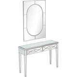 Silver Glass Mirror and Console Table - Homeroots