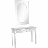 Silver Glass Mirror and Console Table - Homeroots
