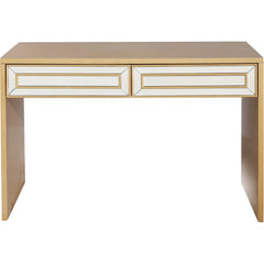 48" Gold Mirrored Glass Console Table