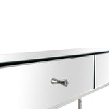 47" Silver Mirrored Glass Console Table - Homeroots