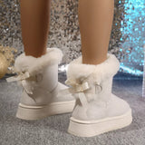 Cozy Faux Fur Trim Boots - Trendsi - Flyclothing LLC