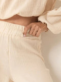 Off Shoulder Long Sleeve Top and Pants Set - Trendsi