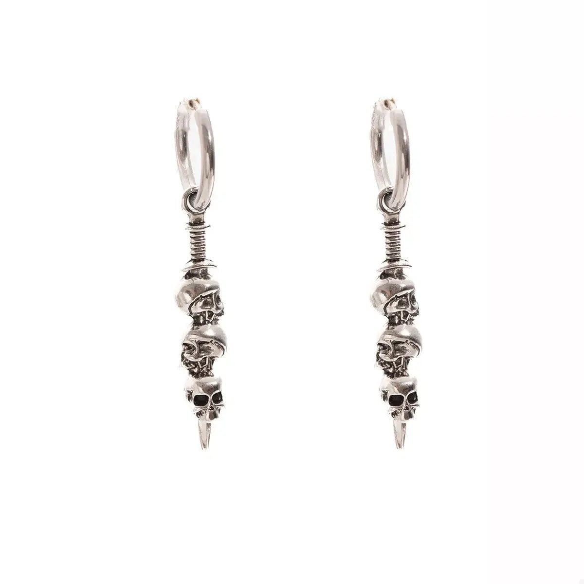 Halloween Skull Chain Drop Earrings - Trendsi - Flyclothing LLC