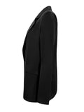 Lapel Collar Long Sleeve Blazer - Trendsi