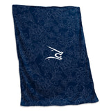 Texas A&M Kingsville Navy Paisley Sweatshirt Blanket (Screened) - Logo Brands - Flyclothing LLC