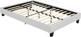 White Solid and Manufactured Wood King Upholstered Faux Leather Bed Frame - Homeroots