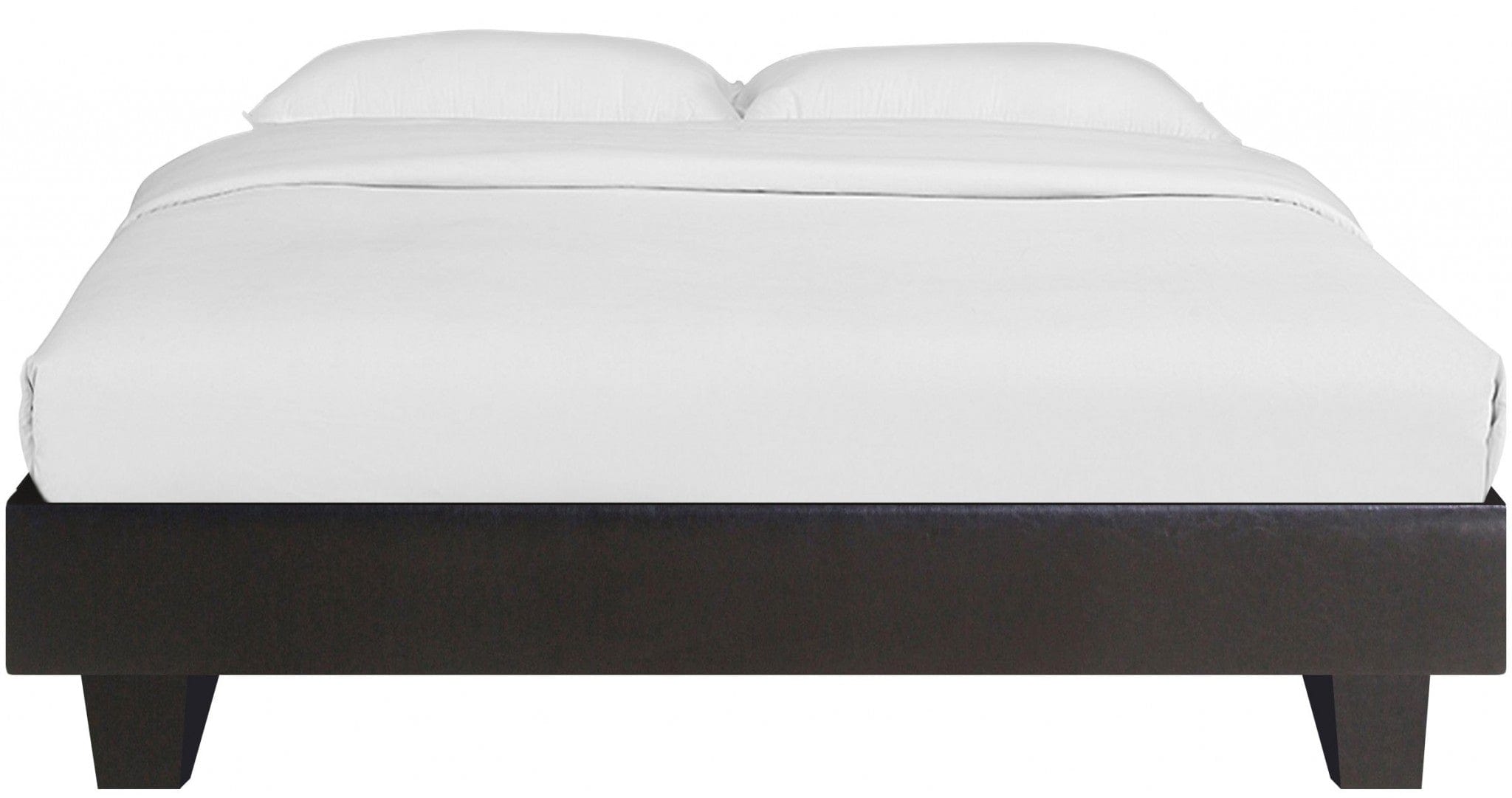 Black Platform Queen Bed with Two Nightstands - Homeroots
