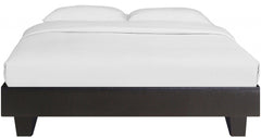Black Platform Queen Bed with Two Nightstands - Homeroots