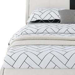 White Solid and Manufactured Wood King Upholstered Faux Leather Bed Frame