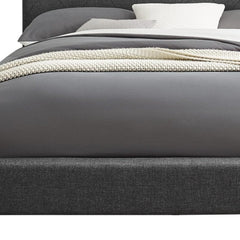 Gray Solid and Manufactured Wood King Tufted Upholstered Polyester Blend Bed Frame - Homeroots
