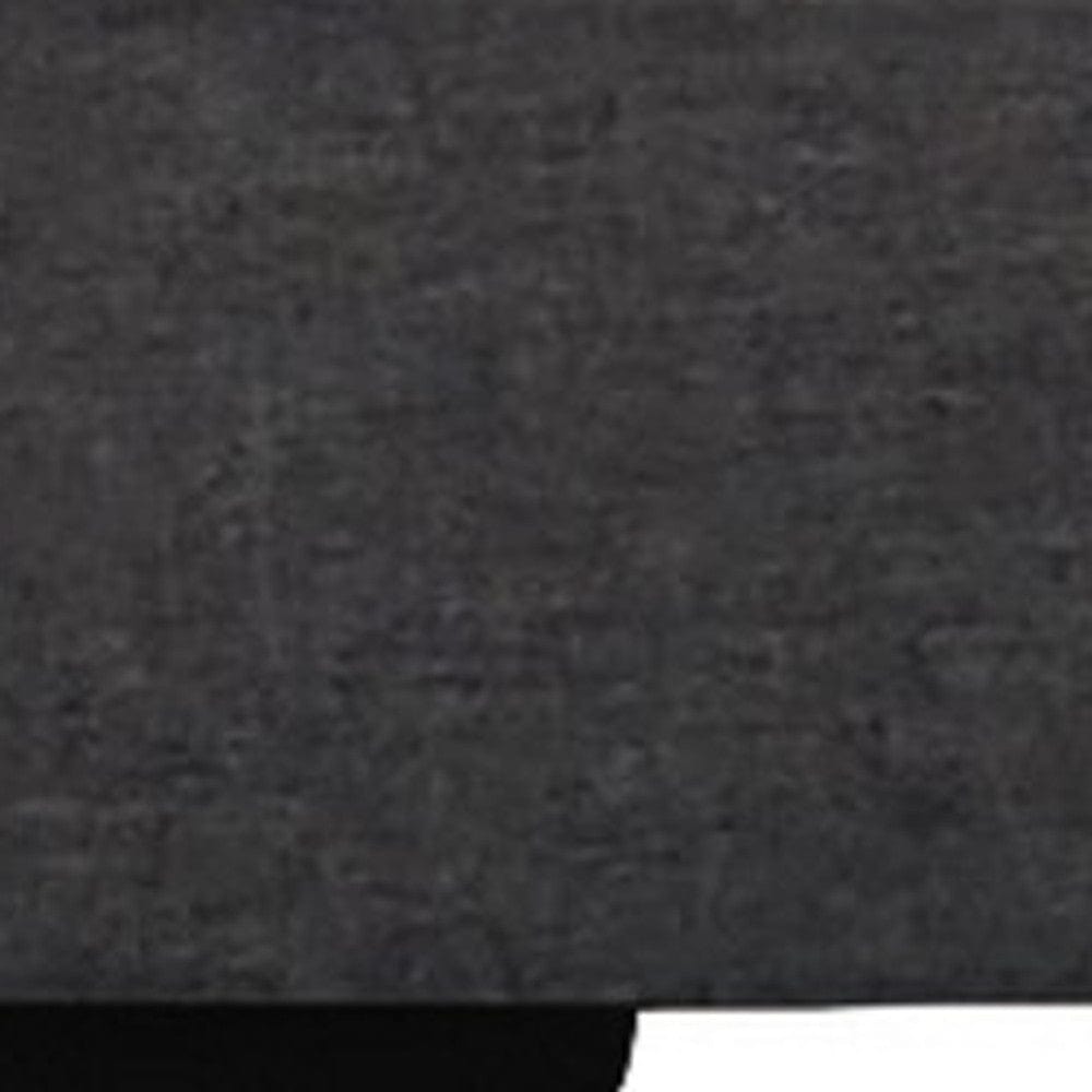 Gray Solid and Manufactured Wood Queen Upholstered Polyester Blend Bed Frame - Homeroots