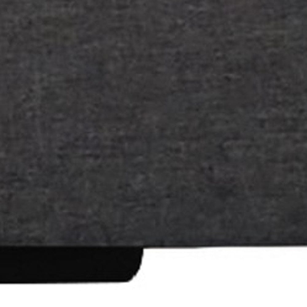 Gray Solid and Manufactured Wood King Upholstered Polyester Blend Bed Frame - Homeroots