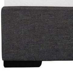 Gray Solid and Manufactured Wood King Upholstered Polyester Blend Bed Frame - Homeroots