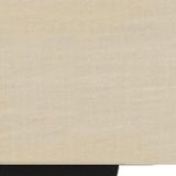 Beige Solid and Manufactured Wood King Upholstered Faux Leather Bed Frame - Homeroots