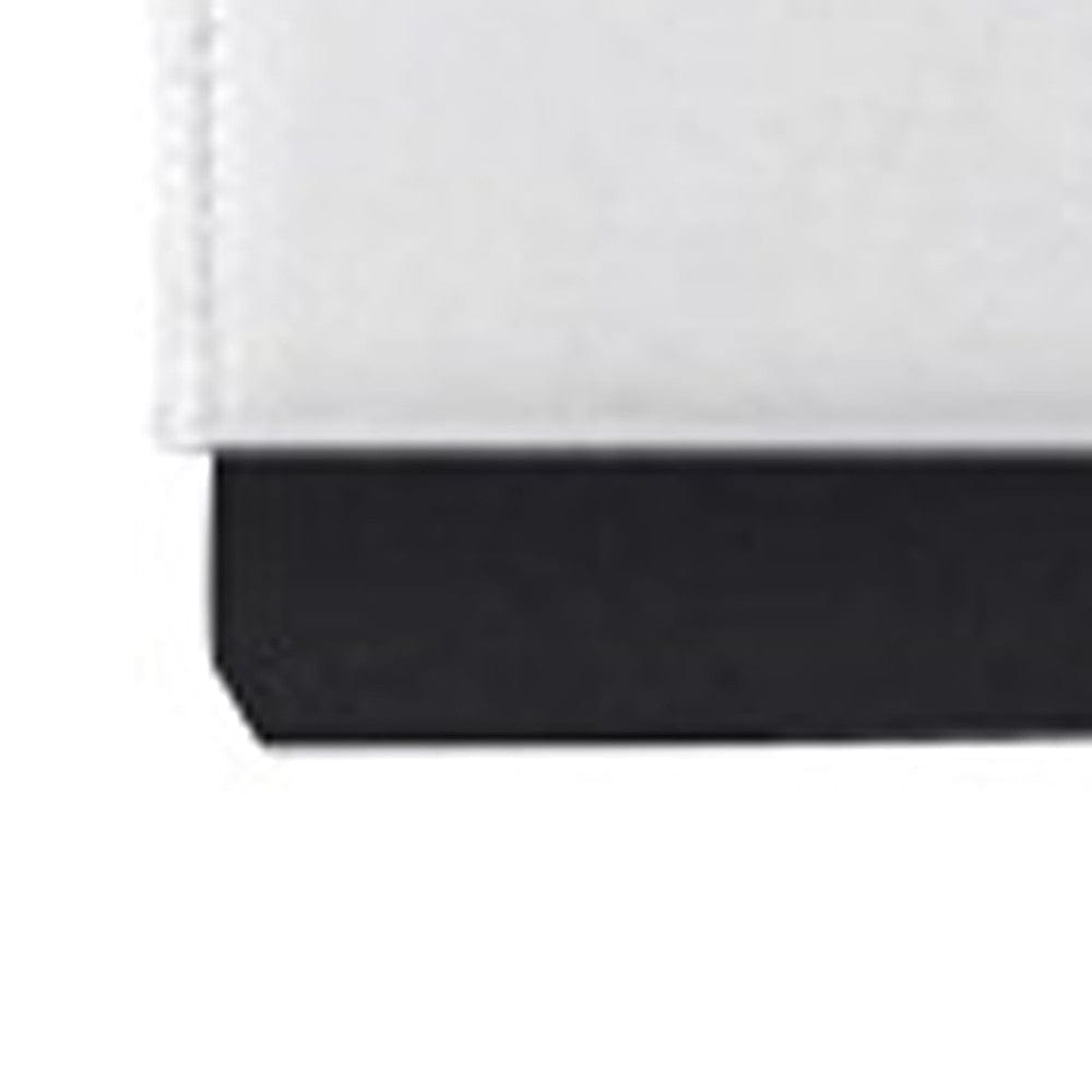 Solid Manufactured Wood White Standard Bed Upholstered With Headboard - Homeroots