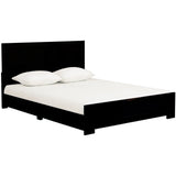 Black Wood Twin Platform Bed - Homeroots