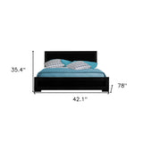 Black Wood Twin Platform Bed - Homeroots