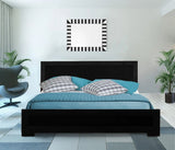 Black Wood Twin Platform Bed - Homeroots