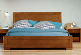 Oak Wood Twin Platform Bed - Homeroots