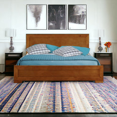 Oak Solid and Manufactured Wood Full Bed Frame - Homeroots