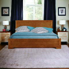 Oak Solid and Manufactured Wood Queen Bed Frame - Homeroots